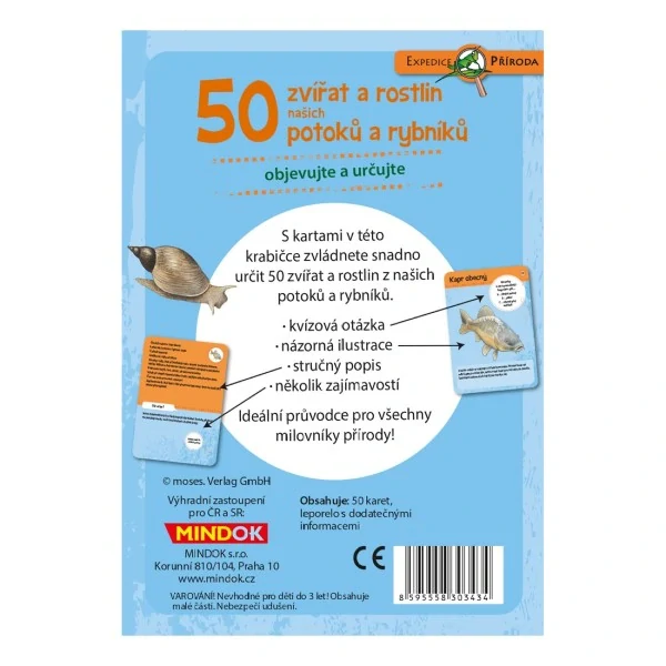 50 vodních zvířat a rostlin Naučné karty