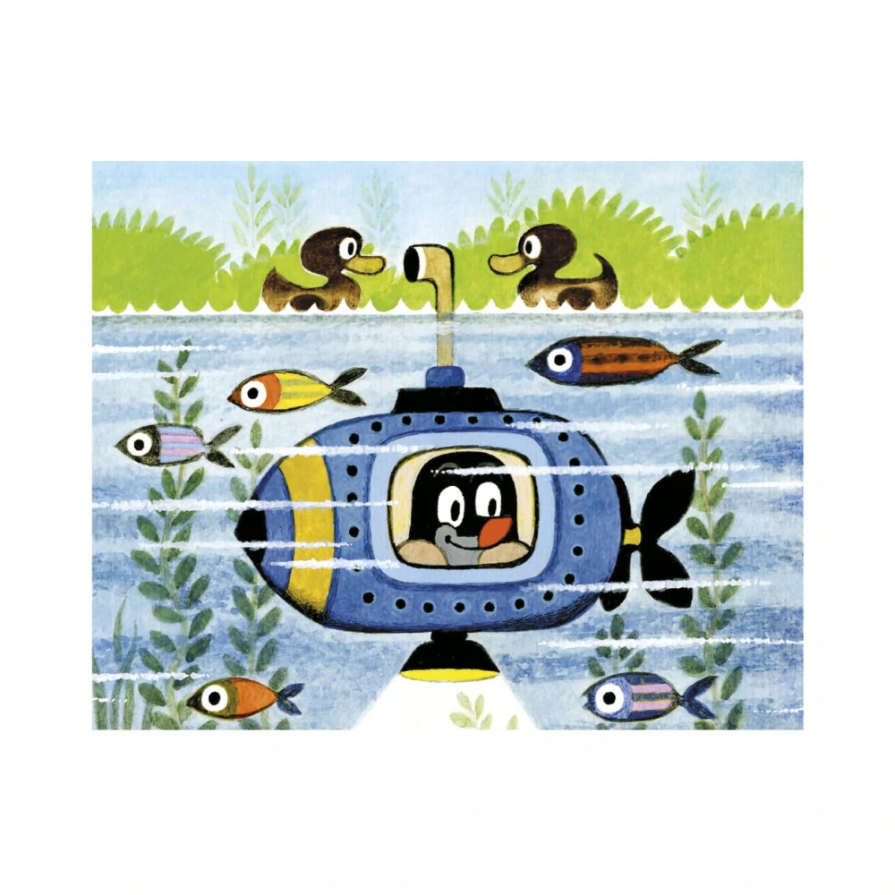 Dřevěné kostky Krtek dopravní prostř.