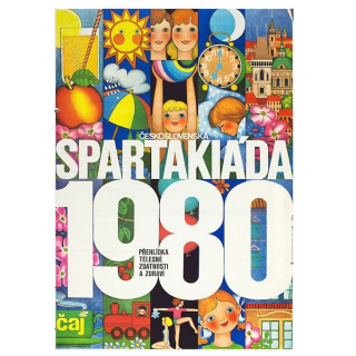 Plechová cedule Spartakiáda