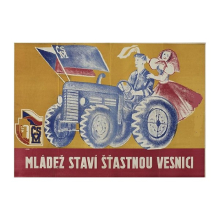 Plechová cedule Budovatelská mládež