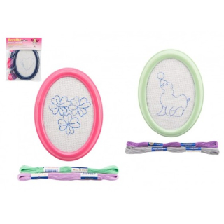 Vyšívání oválný rámeček