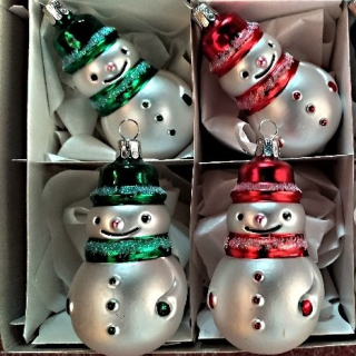 Retro vánoční ozdoba sněhulák