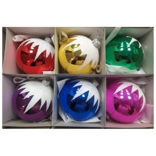 Retro vánoční koule zasněžená