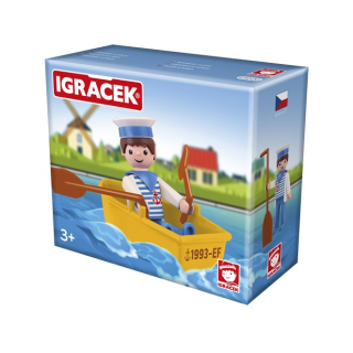 Igráček námořník s lodičkou