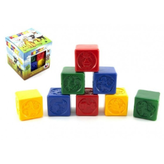 Plastové kostky se zvířátky