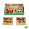 Dřevěné puzzle domácí zvířátka