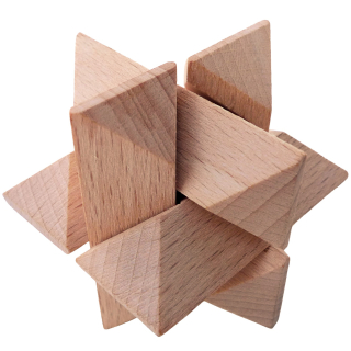 Dřevěný hlavolam Star