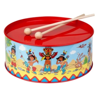 Plechový bubínek indiáni