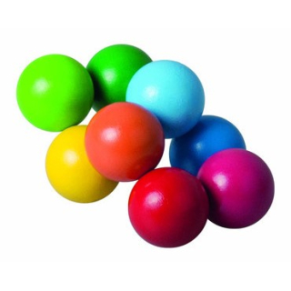 Dřevěné chrastítko kuličky