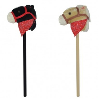 Kůň na tyči plyšový