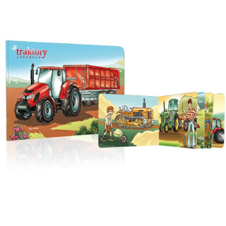 Knížka leporelo Traktory