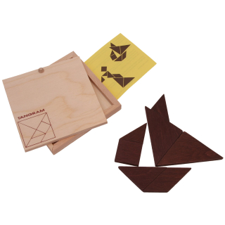 Dřevěný hlavolam Tangram