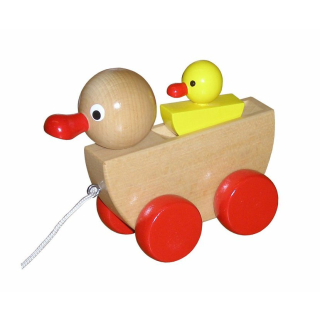 Dřevěné kačenky na kolečkách